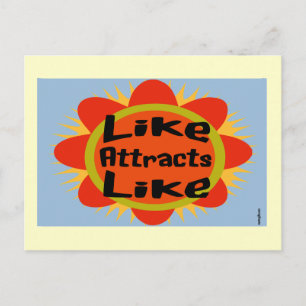 Gesetz der Attraktivität der Blume Postkarte