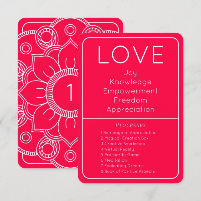 Gesetz der Attraktivität Liebe emotionale Leitlini Einladung (Vorne/Hinten)