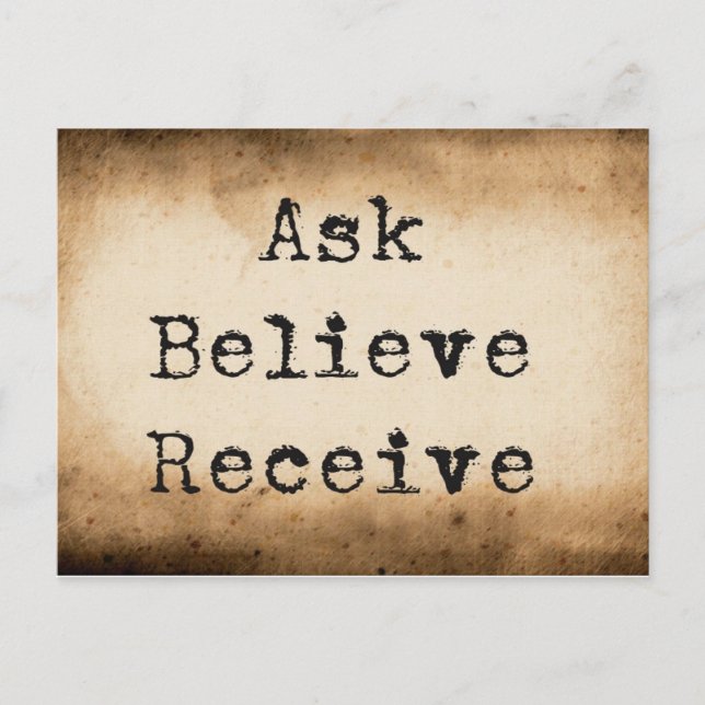 Gesetz der Attraktivität manifestes Überfluss Postkarte (Vorderseite)