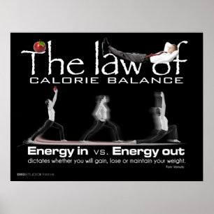 Gesetz des Kalorien-Balancen-Druckes Poster