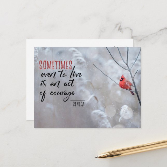 Gesetz des Mutes Postkarte (Vorderseite/Rückseite Beispiel)