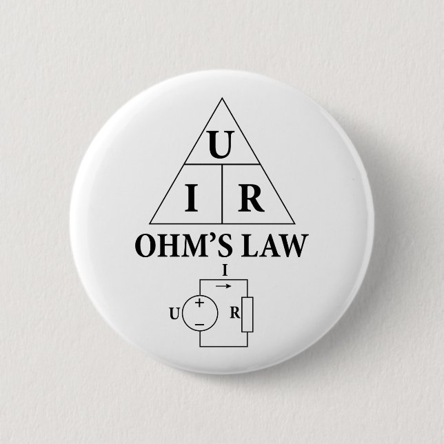 Gesetz des Ohm Button (Vorderseite)