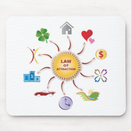 Gesetz von Anziehungskraftsun-Illustration Mousepad