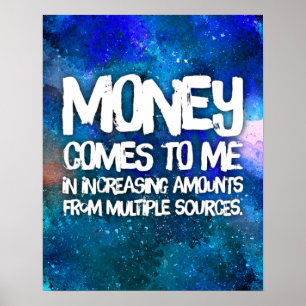 Gesetz zur Anziehung von Geldmanifestation Poster
