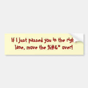 Gesetze des links Weg-Autoaufklebers Autoaufkleber