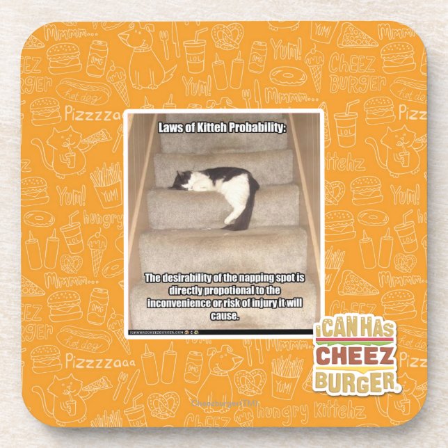 Gesetze von Kitteh Wahrscheinlichkeit Getränkeuntersetzer (Vorderseite)