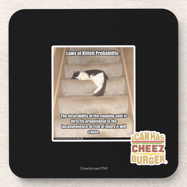 Gesetze von Kitteh Wahrscheinlichkeit Untersetzer (Vorderseite)