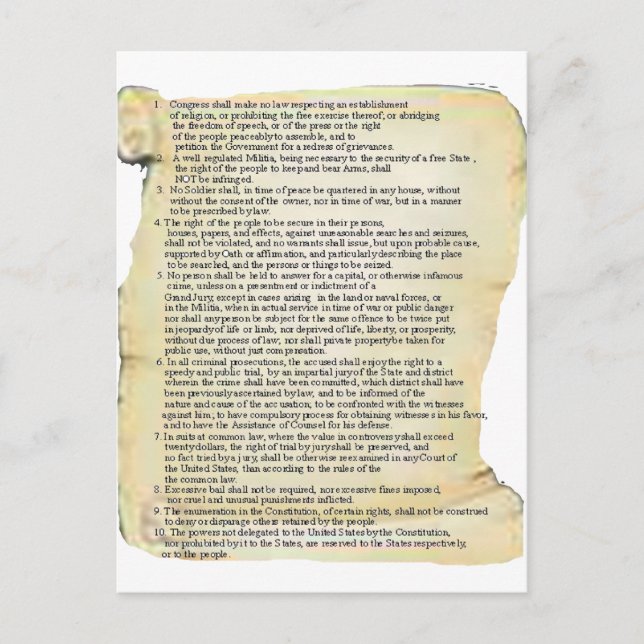 Gesetzentwurf Postkarte (Vorderseite)