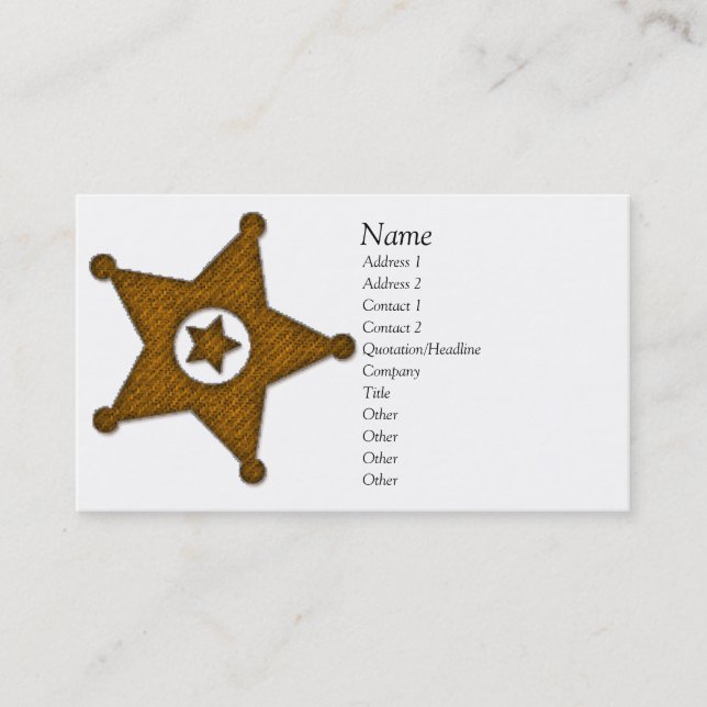 GesetzesAbzeichen-Geschäfts-Karte Visitenkarte (Vorderseite)