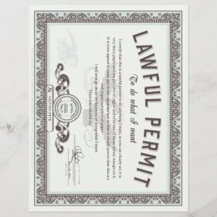 Gesetzliche Erlaubnis, das zu tun, was Sie Flyer G