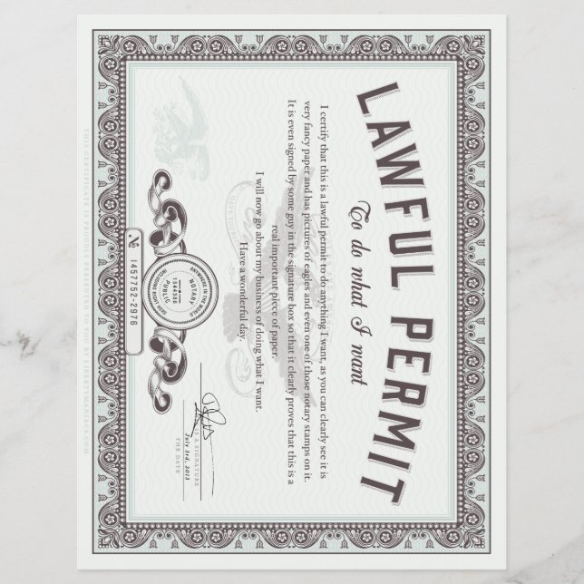 Gesetzliche Erlaubnis, das zu tun, was Sie Flyer G (Vorne)