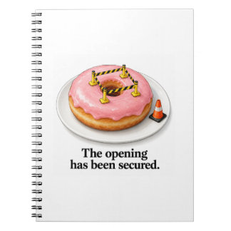 Gesicherte lustige Sicherheits-Donut-Öffnung Notizblock
