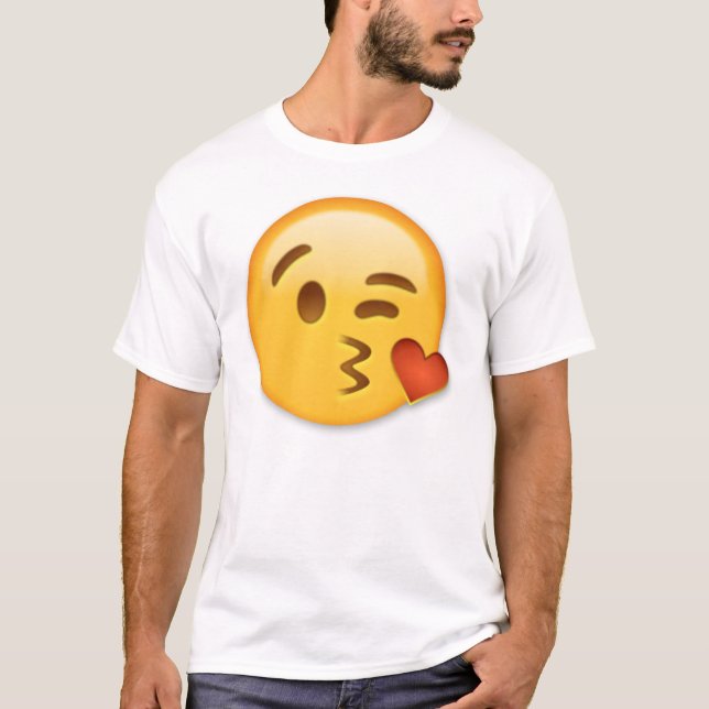 Gesicht, das ein Kuss emoji wirft T-Shirt (Vorderseite)