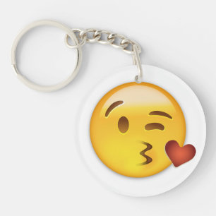 Gesicht, das einen Kuss Emoji wirft Schlüsselanhänger