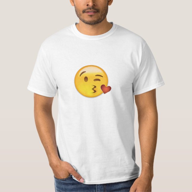 Gesicht, das einen Kuss Emoji wirft T-Shirt (Vorderseite)