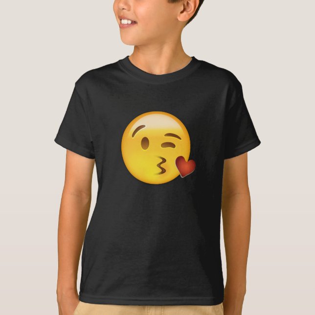Gesicht, das einen Kuss Emoji wirft T-Shirt (Vorderseite)