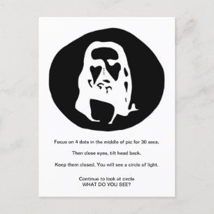 Gesicht der optischen Illusion der Postkarte