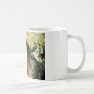 Gesicht der roten Mosaiksteine Tasse