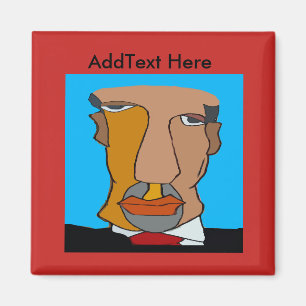 Gesicht des abstrakten Mannes 7 Magnet