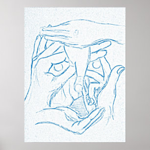 Gesicht des Handplakats Poster