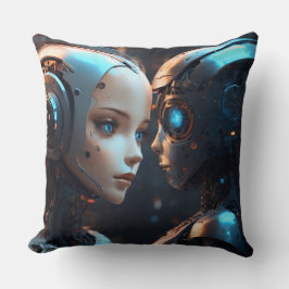Gesicht des KI-Chatts Kissen