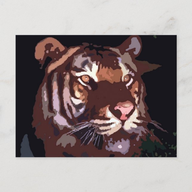 Gesicht des Tigers Postkarte (Vorderseite)