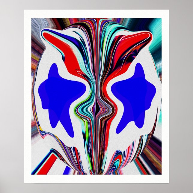 Gesicht einer Alien Poster (Vorne)