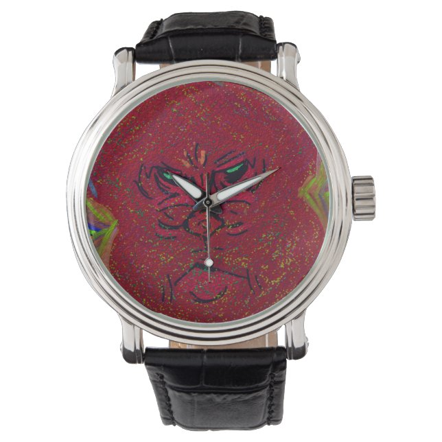 Gesicht einer Flamme  Armbanduhr (Vorderseite)