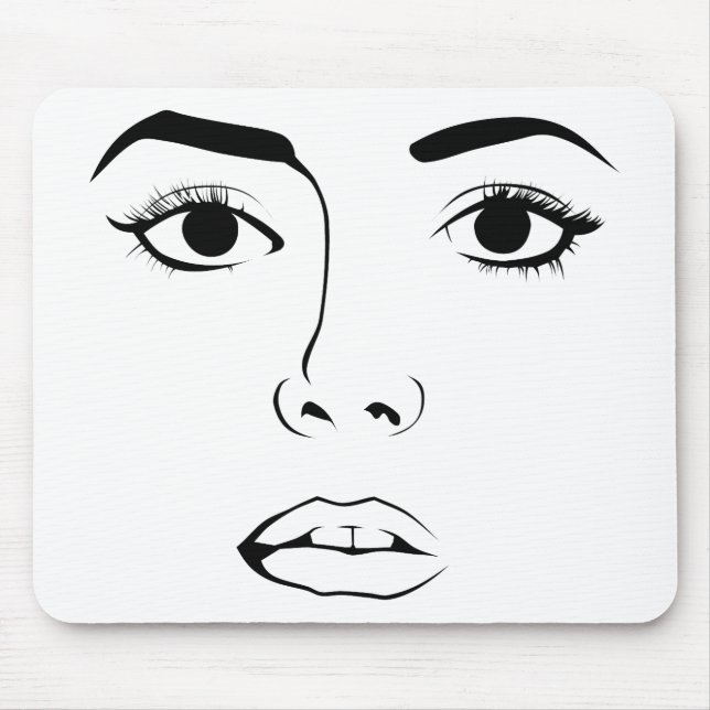 Gesicht einer Frau Mousepad (Vorne)