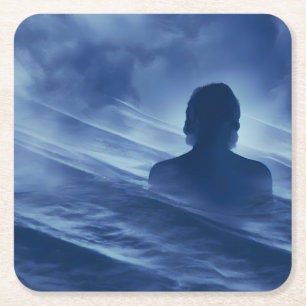 Gesicht es allein rechteckiger pappuntersetzer