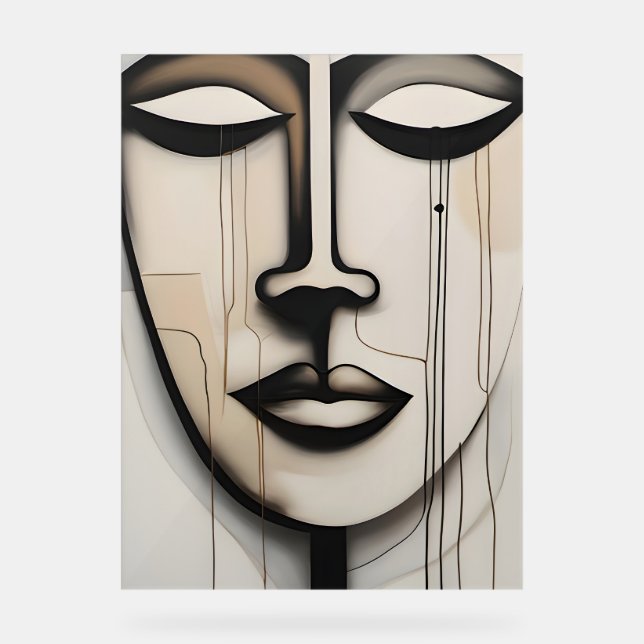 Gesicht - face acrylschild (Vorderseite)