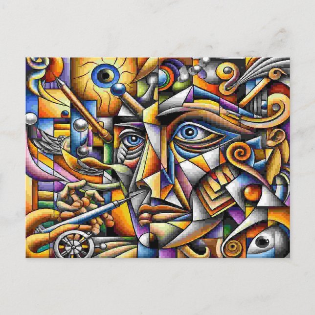 Gesicht Feiertagspostkarte (Vorderseite)