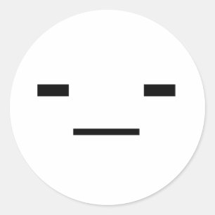 Gesicht-flach Runder Aufkleber