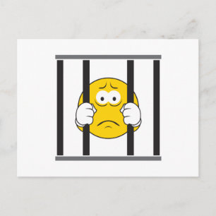 Gesicht im Gefängnis Postkarte