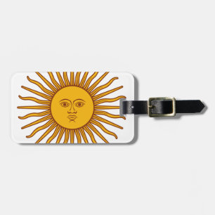 Gesicht im Sun - Sonnenschein Gepäckanhänger