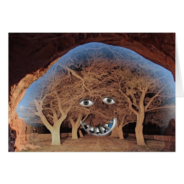 GESICHT IN DEN BÄUMEN (Vorderseite (Horizontal))