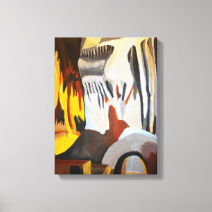 Gesicht in den Felsen Kunst Leinwanddruck