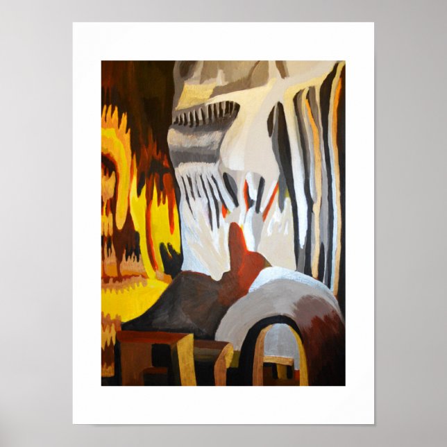 Gesicht in den Felsen Poster (Vorne)