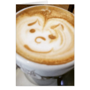 Gesicht Kaffee Latte
