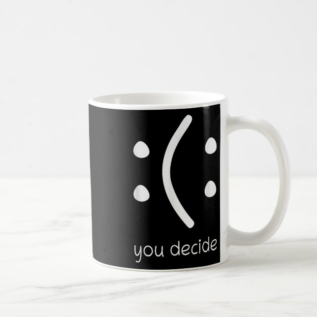Gesicht Lächeln Glücklich Oder Traurig Lustig Du E Kaffeetasse (Rechts)