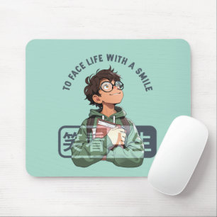 Gesicht Leben mit einem Lächeln (2) Mousepad