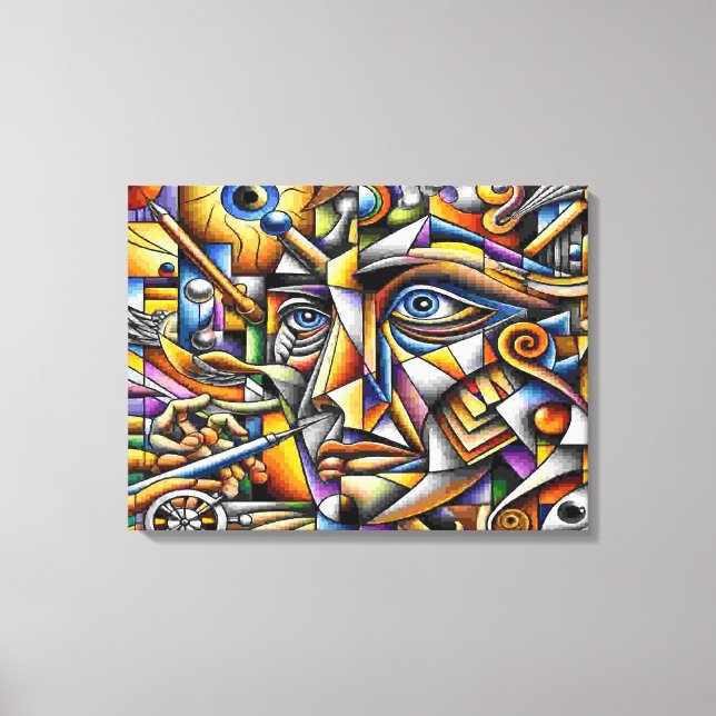 Gesicht Leinwanddruck (Vorderseite)