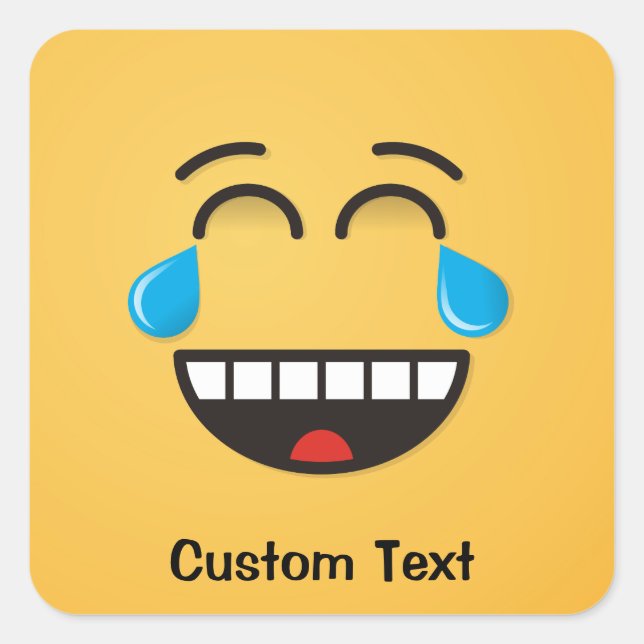 Gesicht mit den Tränen des Joy Square Sticker (Vorderseite)