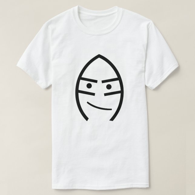 Gesicht mit einem Lächeln, weiß T-Shirt (Design vorne)