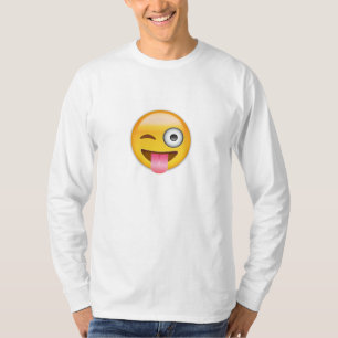 Gesicht mit festem lecken heraus auf und Auge T-Shirt