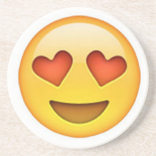 Gesicht mit geformtem Aufkleber emoji Augen des Getränkeuntersetzer