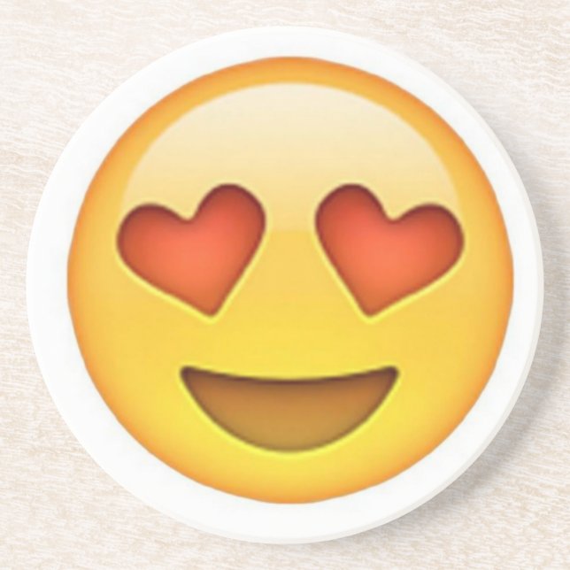 Gesicht mit geformtem Aufkleber emoji Augen des Getränkeuntersetzer (Vorne)