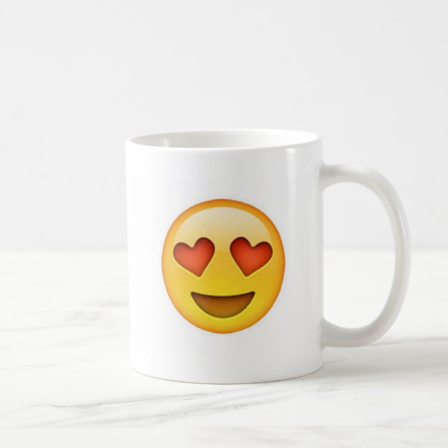 Gesicht mit geformtem Aufkleber emoji Augen des Tasse (Rechts)
