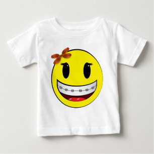 Gesicht mit Klammern - Mädchen Baby T-shirt