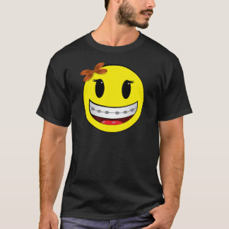 Gesicht mit Klammern - Mädchen T-Shirt
